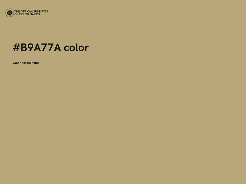 #B9A77A color image