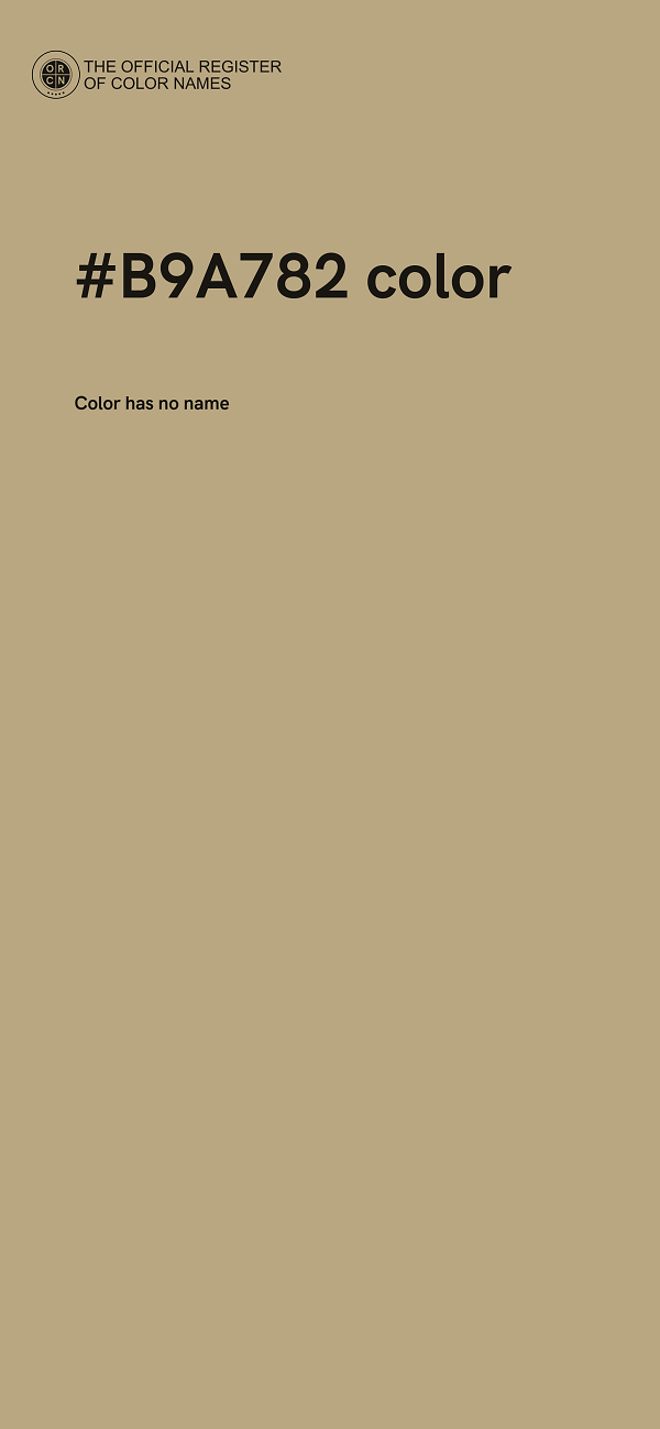 #B9A782 color image