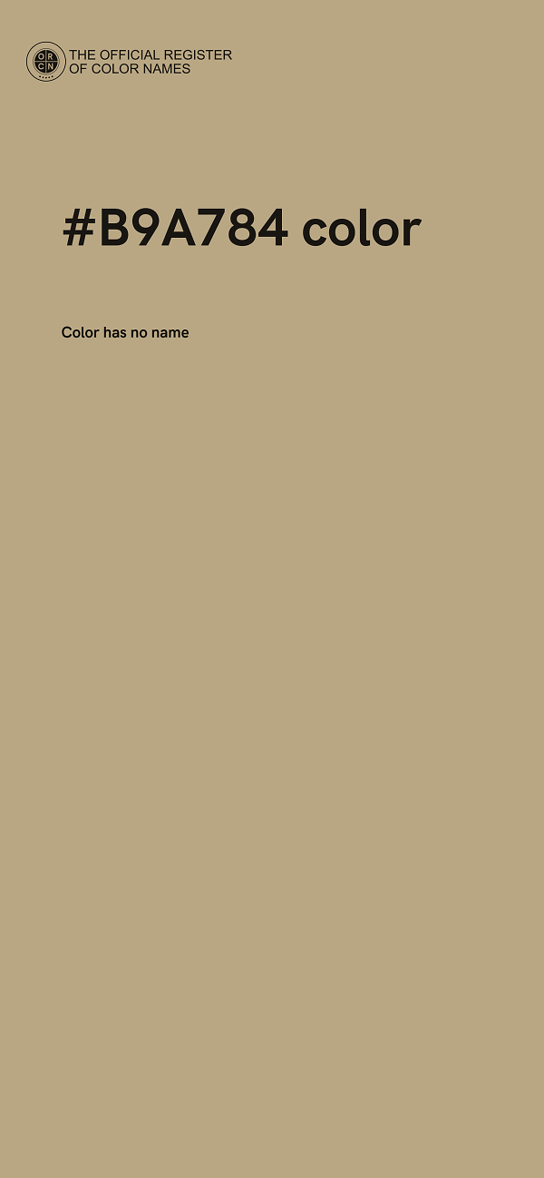 #B9A784 color image