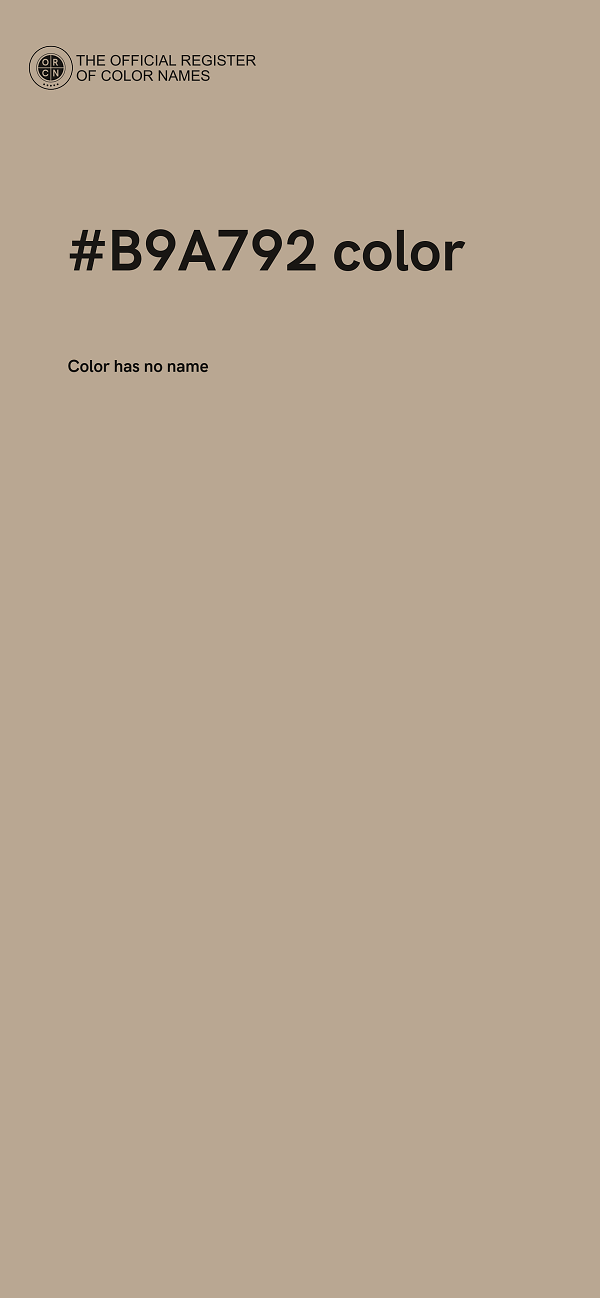 #B9A792 color image