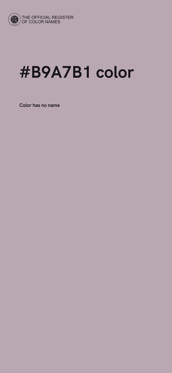 #B9A7B1 color image