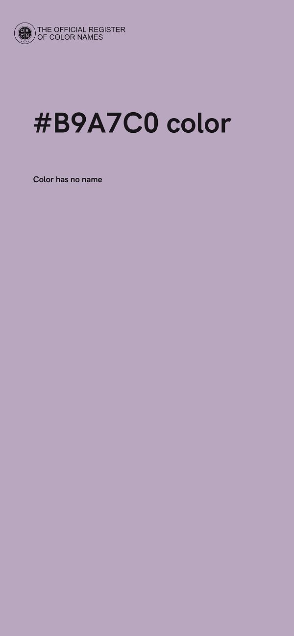 #B9A7C0 color image