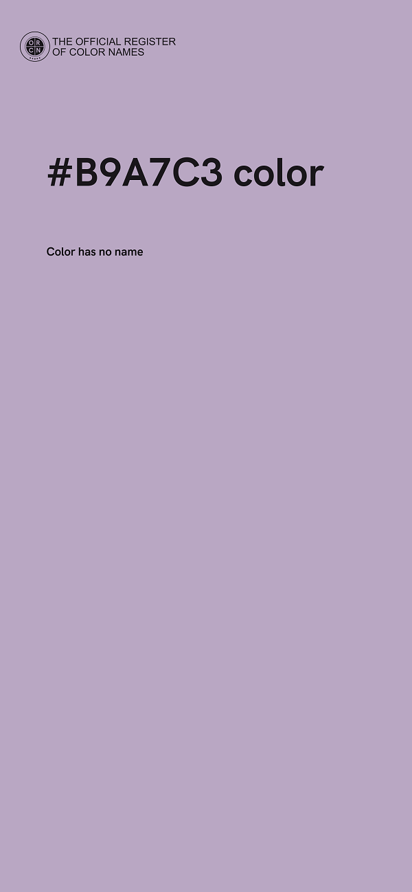 #B9A7C3 color image