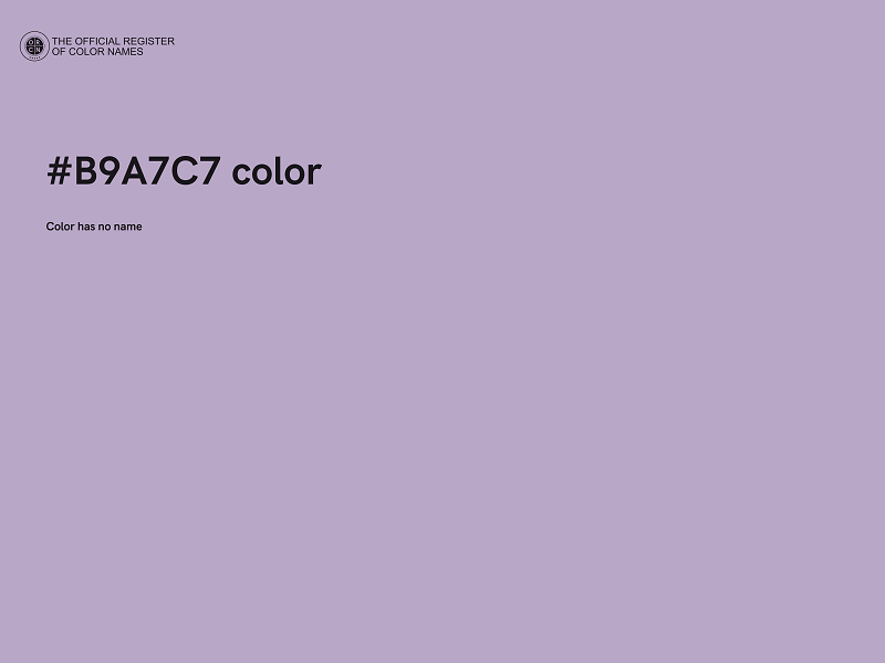 #B9A7C7 color image