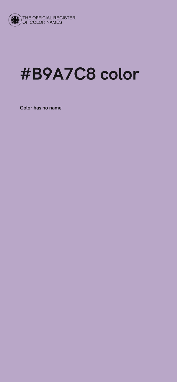 #B9A7C8 color image