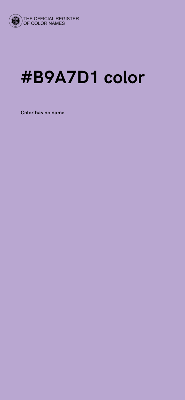 #B9A7D1 color image
