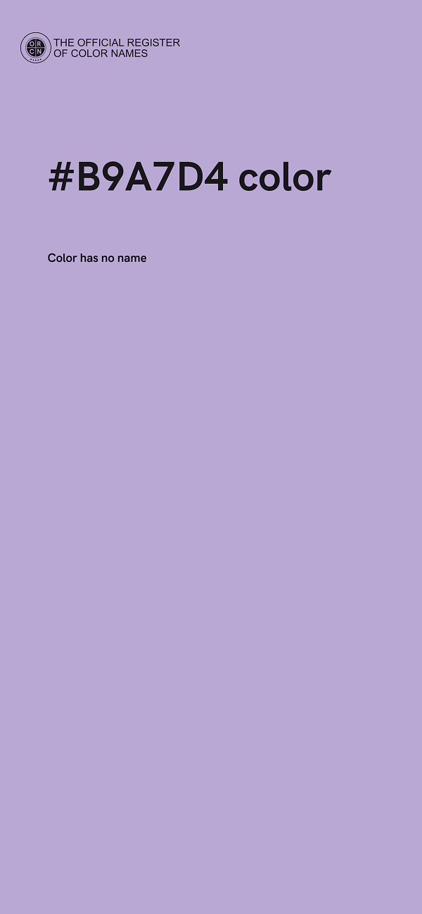 #B9A7D4 color image
