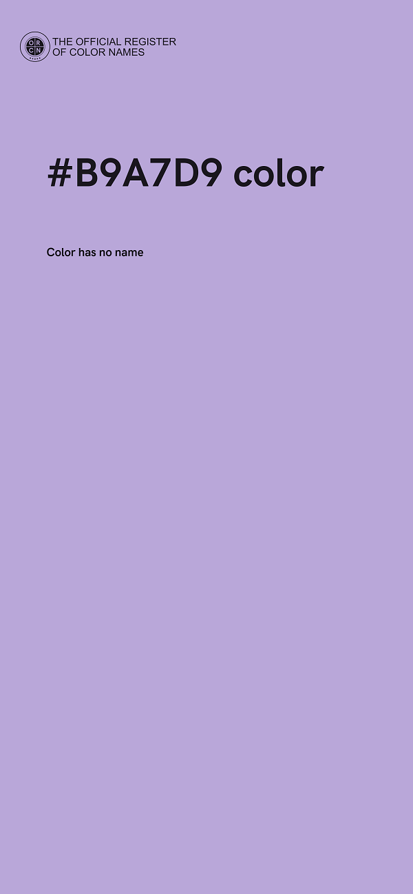 #B9A7D9 color image