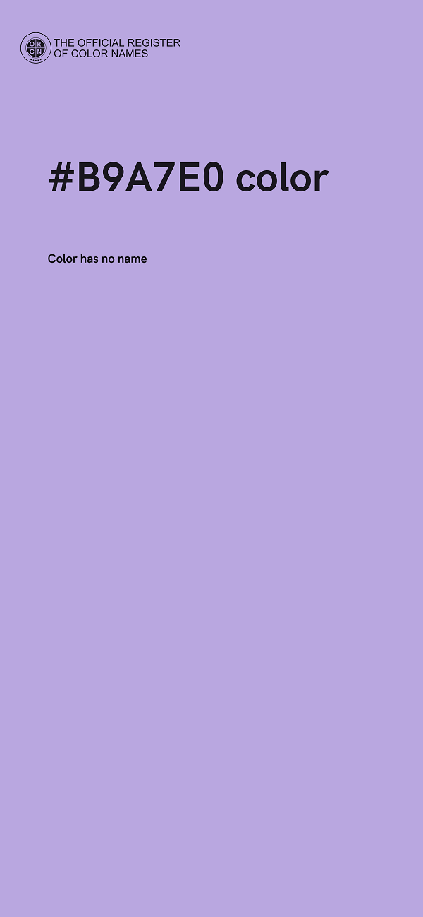 #B9A7E0 color image