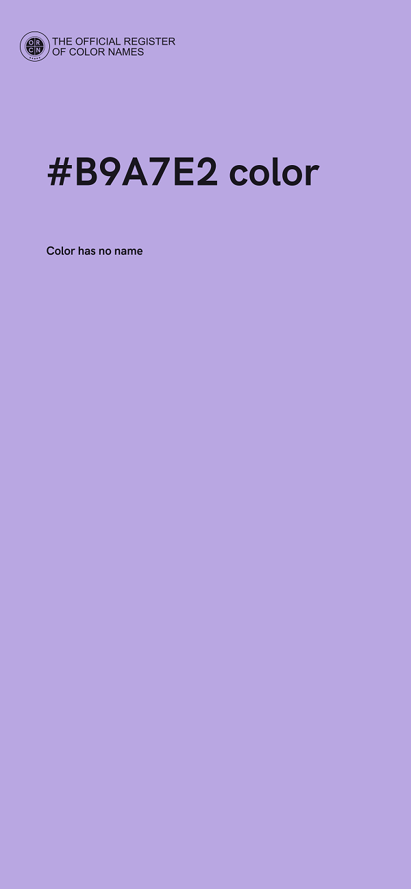 #B9A7E2 color image