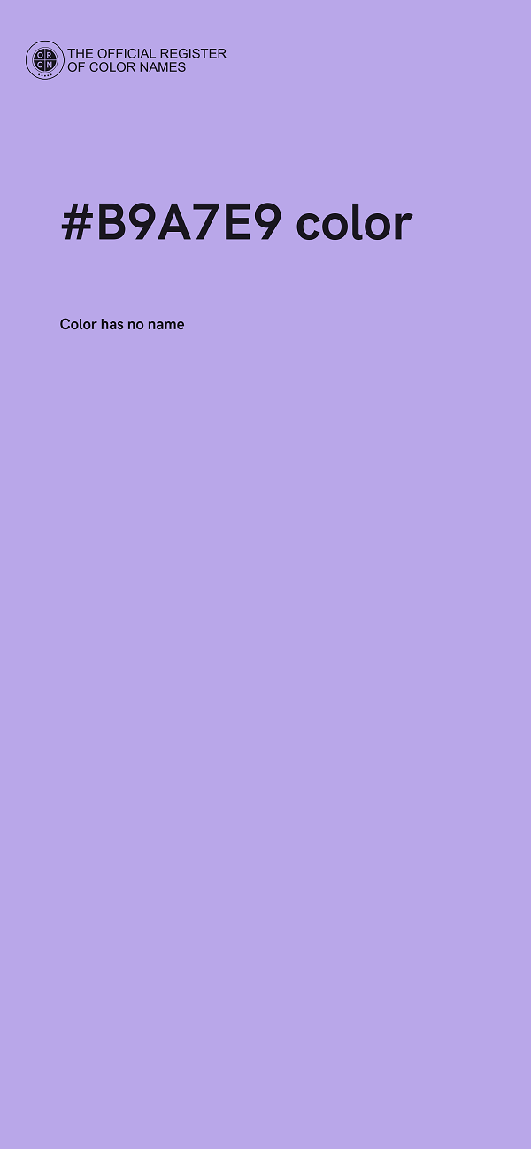 #B9A7E9 color image