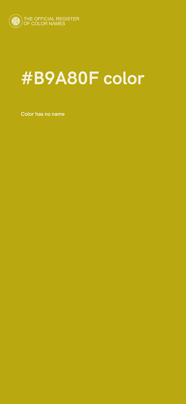 #B9A80F color image