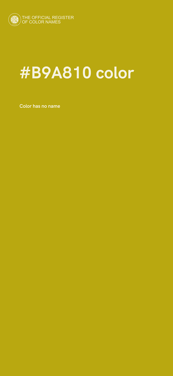 #B9A810 color image