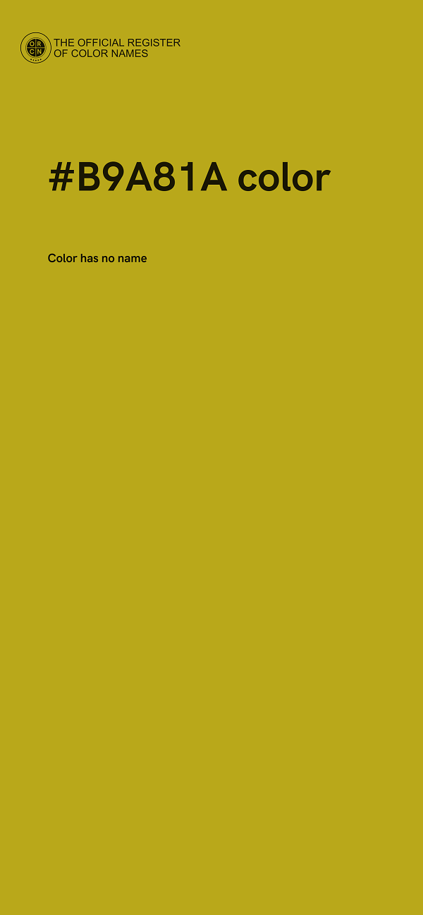 #B9A81A color image