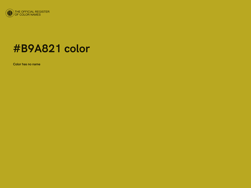 #B9A821 color image