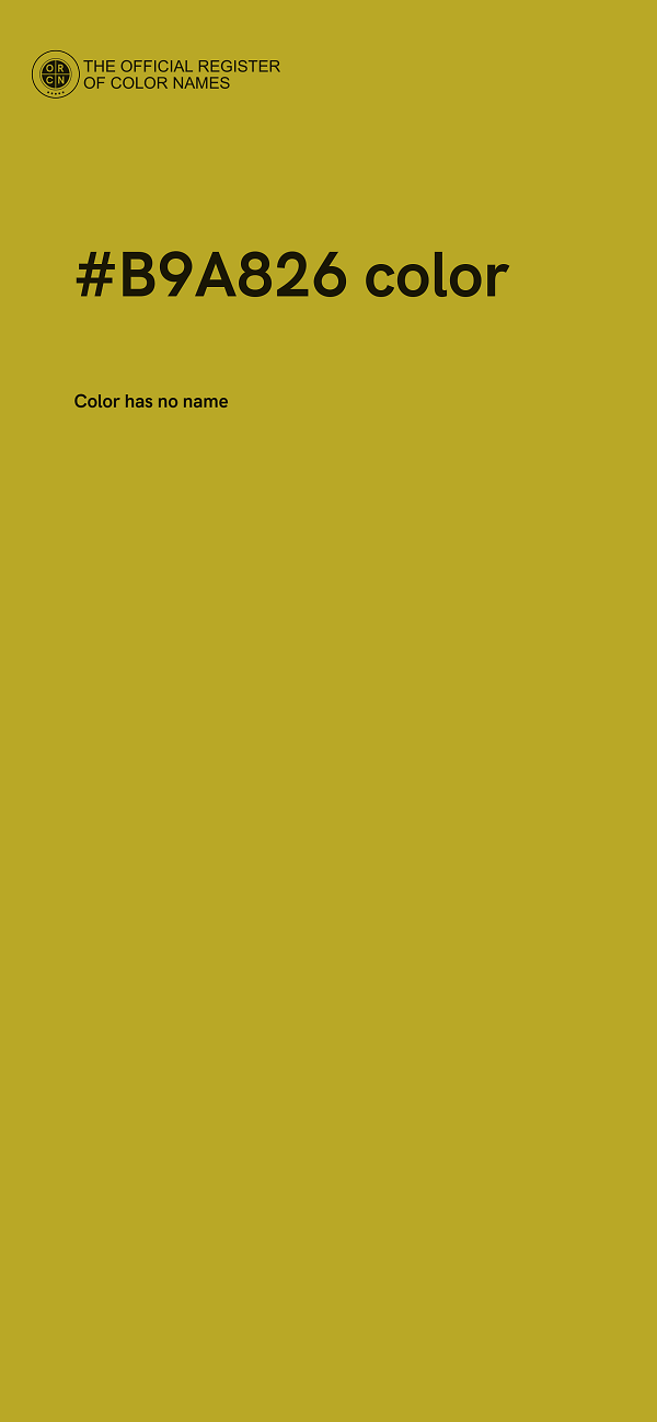 #B9A826 color image