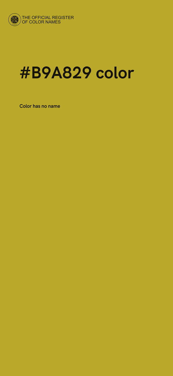 #B9A829 color image