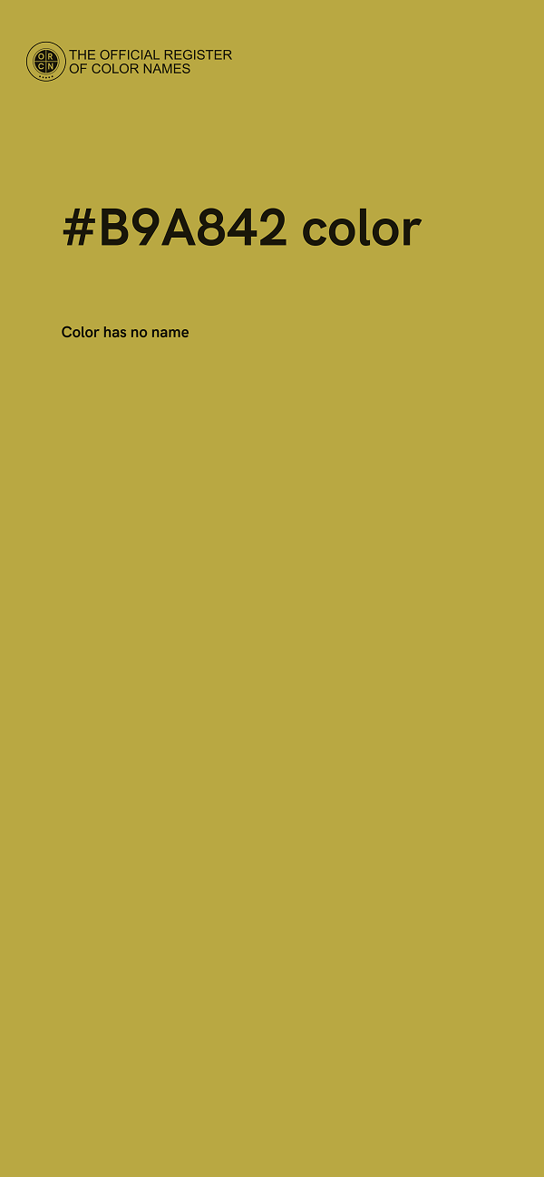#B9A842 color image