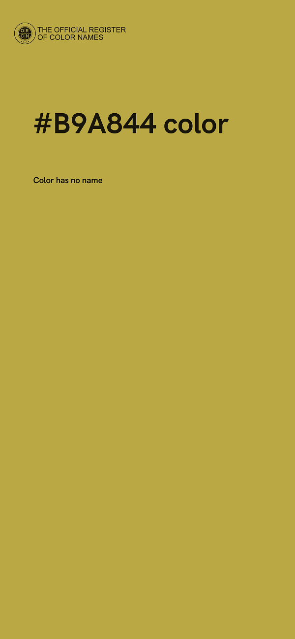 #B9A844 color image
