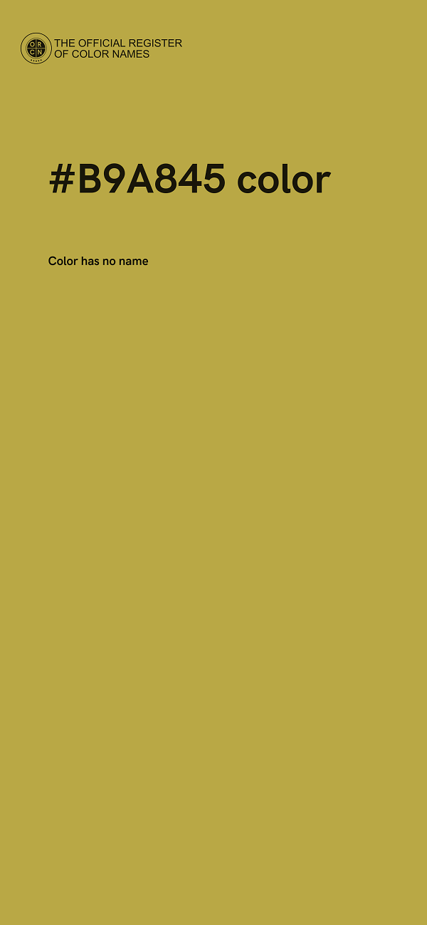 #B9A845 color image