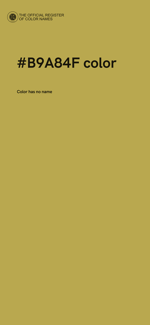 #B9A84F color image