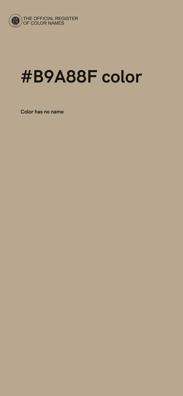#B9A88F color image