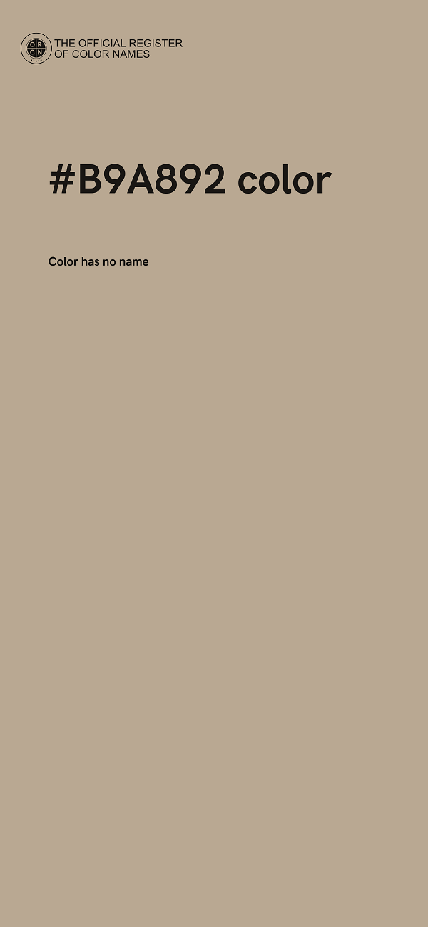 #B9A892 color image