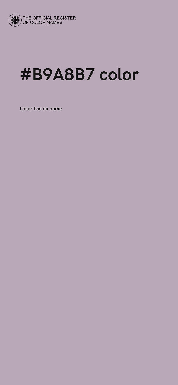 #B9A8B7 color image