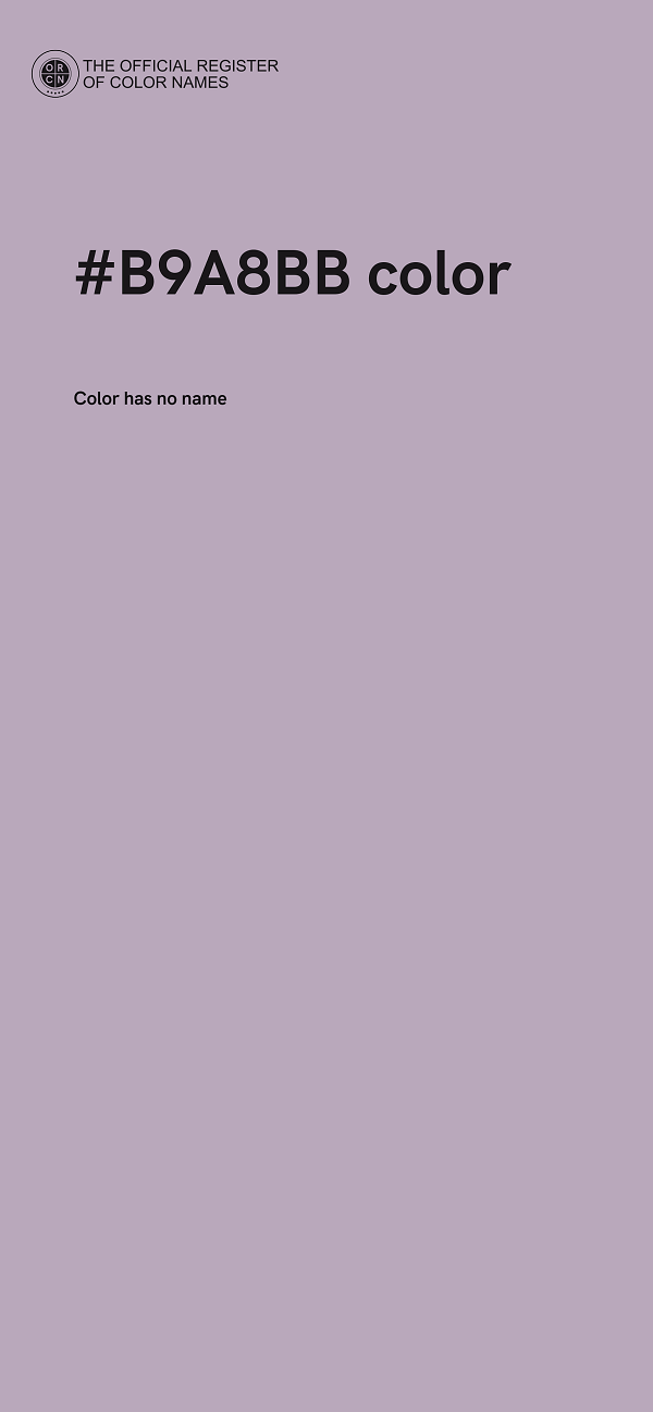 #B9A8BB color image