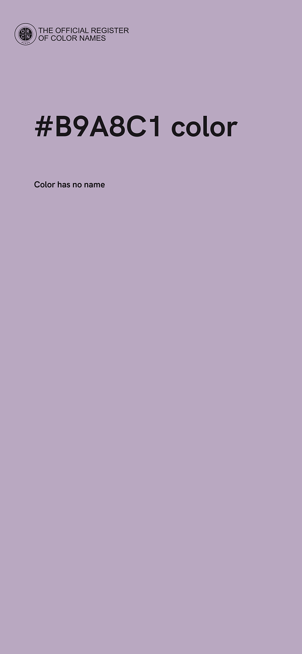 #B9A8C1 color image