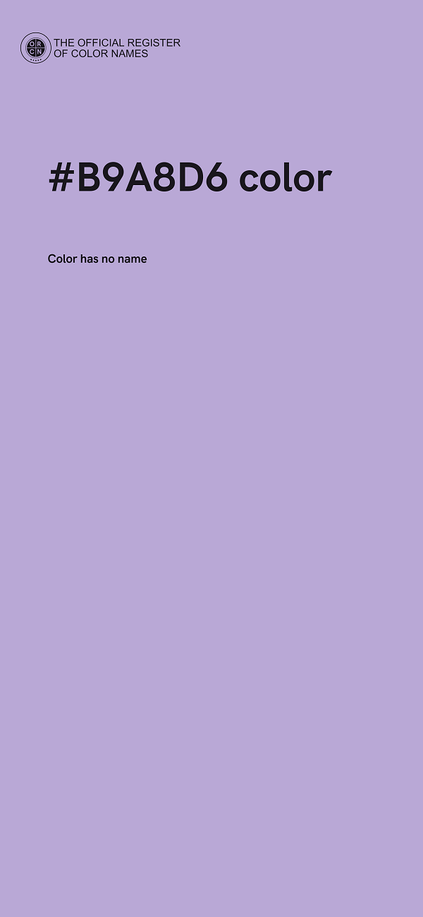 #B9A8D6 color image