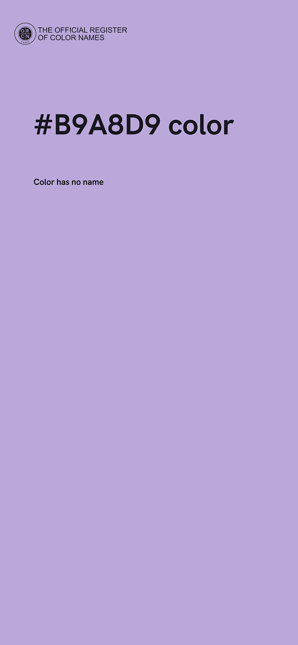#B9A8D9 color image