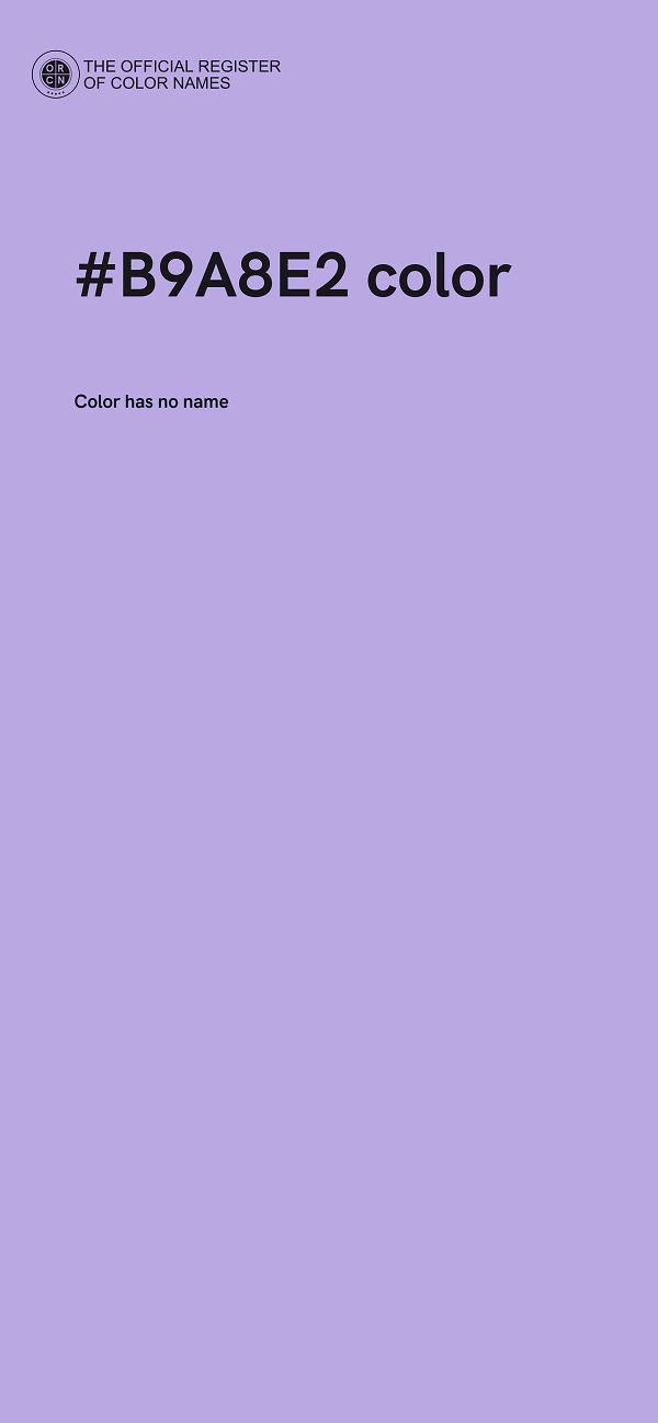 #B9A8E2 color image