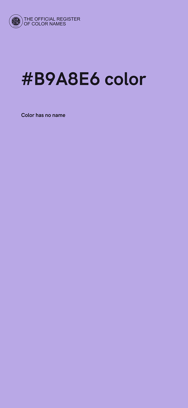 #B9A8E6 color image