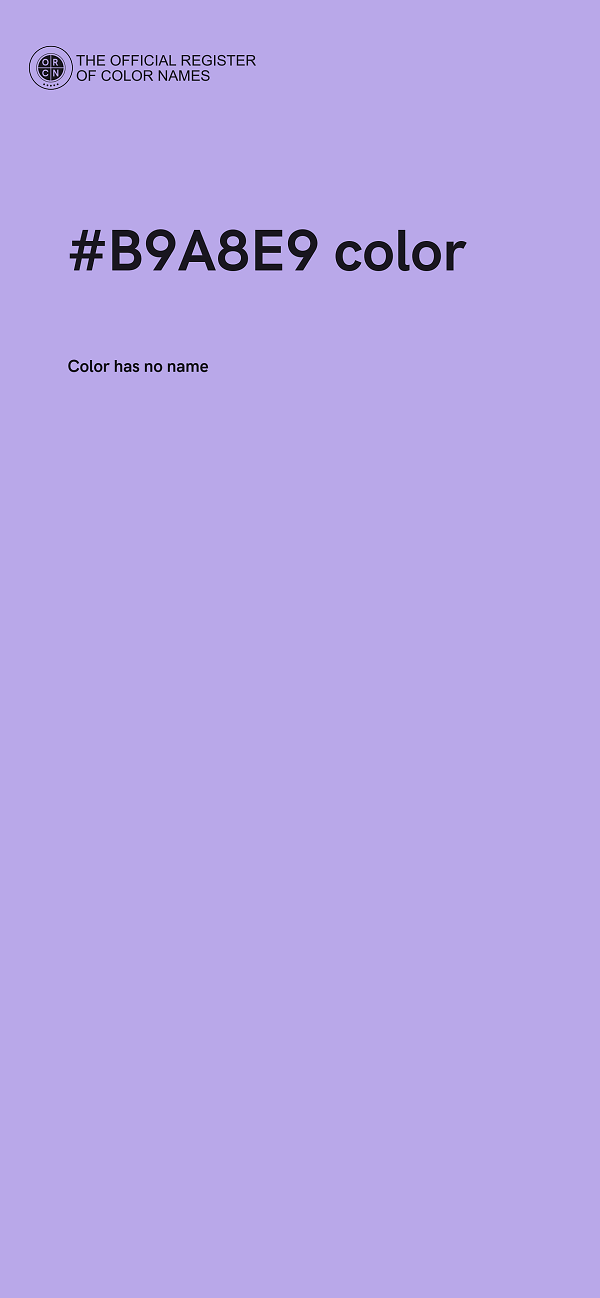#B9A8E9 color image
