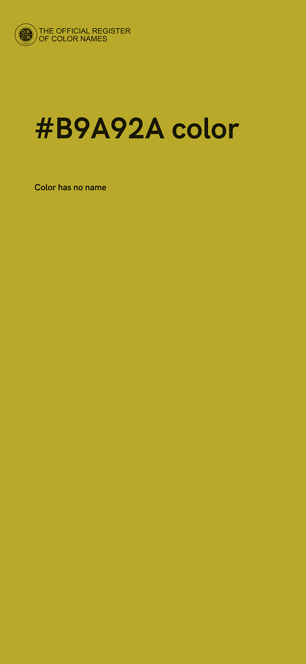 #B9A92A color image