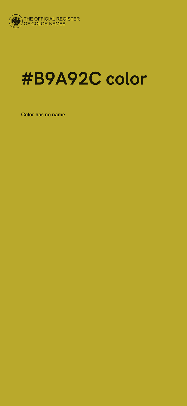 #B9A92C color image