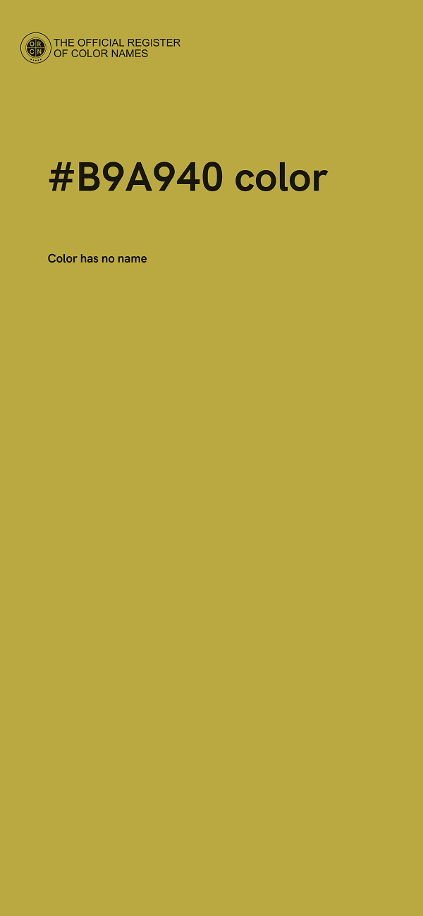 #B9A940 color image