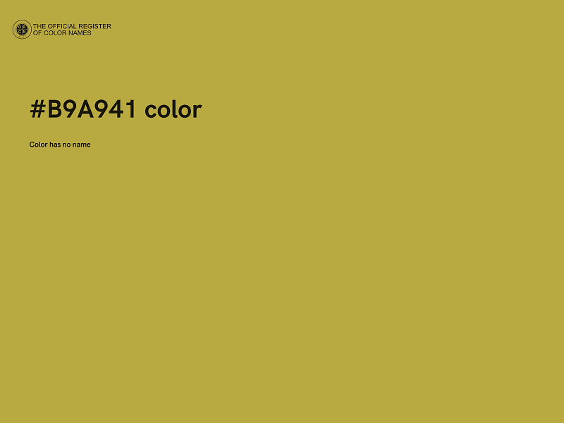 #B9A941 color image