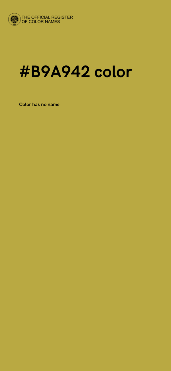 #B9A942 color image