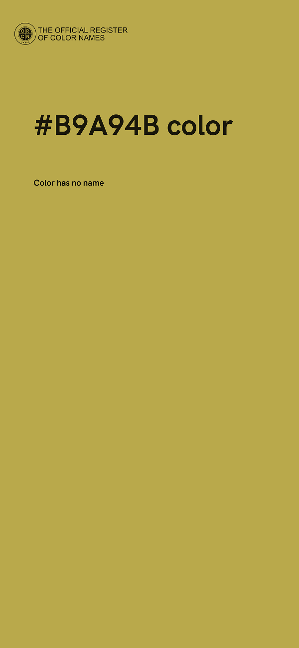 #B9A94B color image