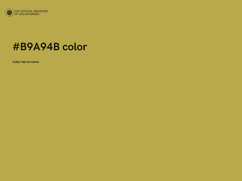 #B9A94B color image