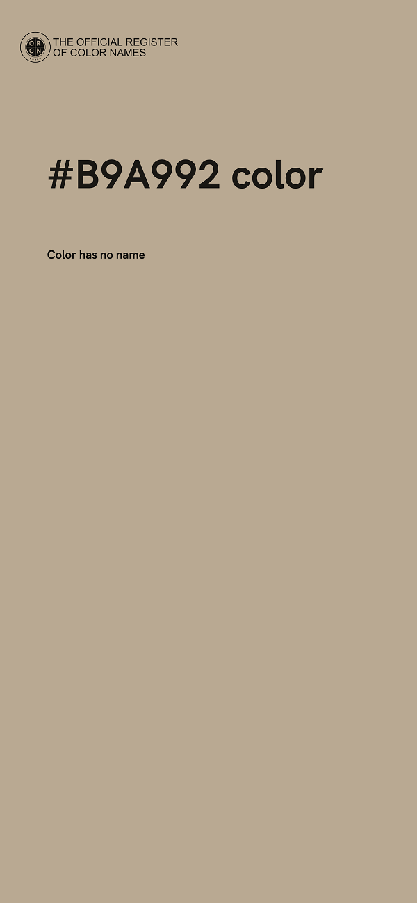 #B9A992 color image