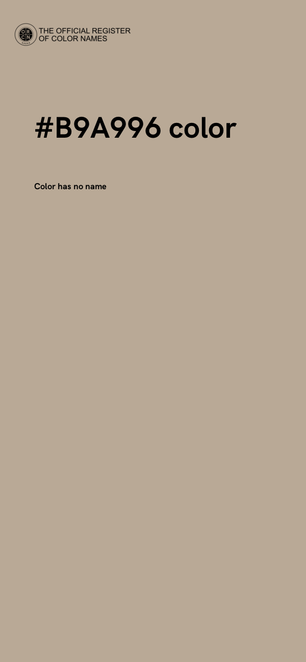#B9A996 color image