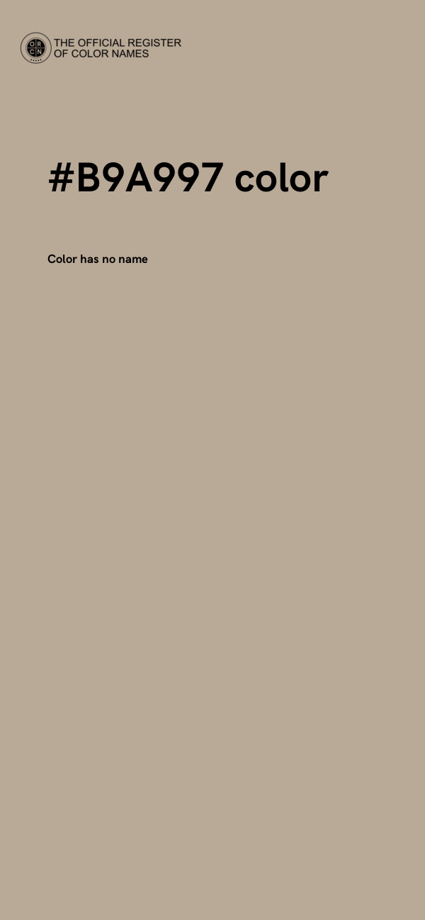 #B9A997 color image