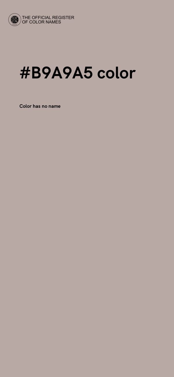 #B9A9A5 color image