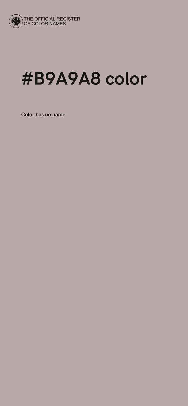 #B9A9A8 color image