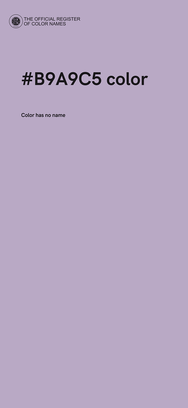 #B9A9C5 color image