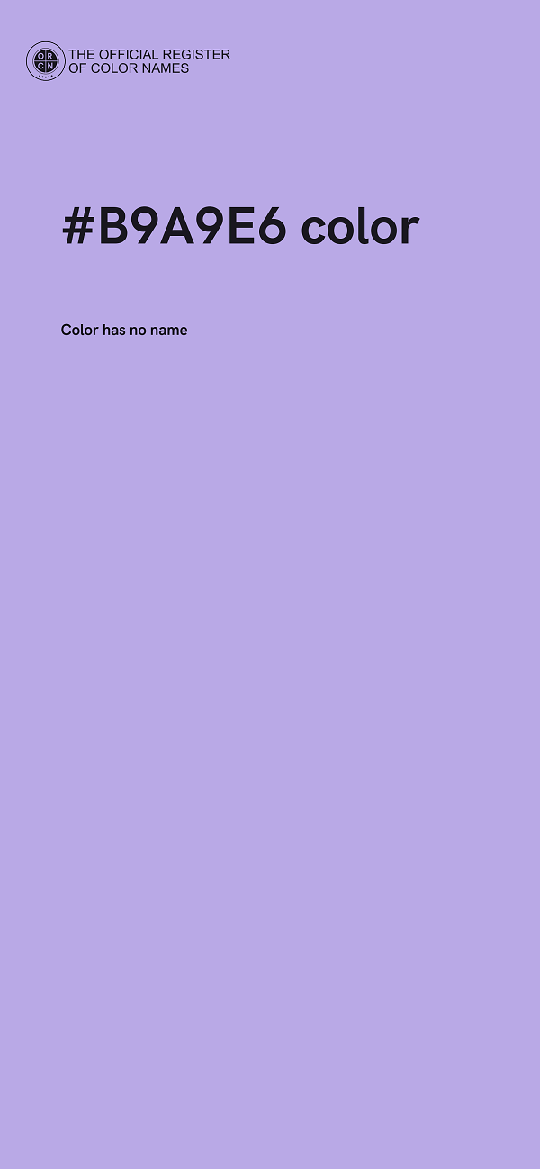 #B9A9E6 color image