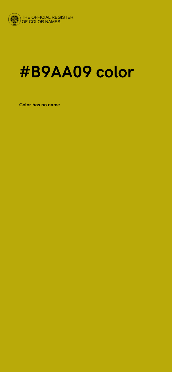 #B9AA09 color image